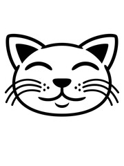 Katze Gesicht glücklich Haustier 