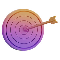 Fototapeta na wymiar 3d target with arrow icon