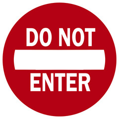 do not enter sign - do not entry symbol