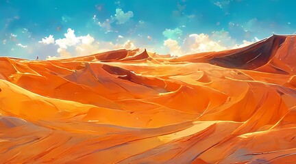 Fototapeta na wymiar Desert Under Blue Sky wallpaper 