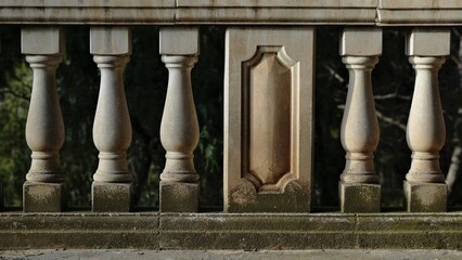 Fototapeta premium detail of classy stone balustrade