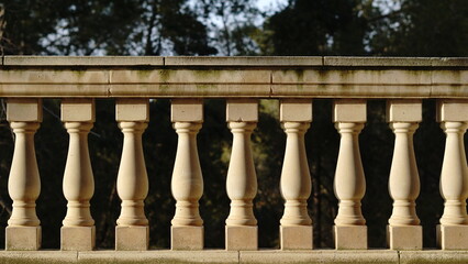 Fototapeta na wymiar classic stone balustrade as background