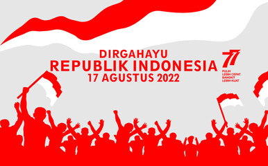 Happy Republic of Indonesia, background August 17th, Indonesia's birthday, Independence Day