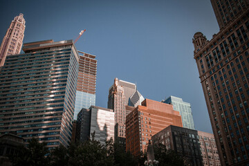 city skyline on the river