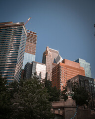 city skyline on the river