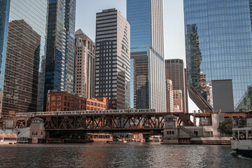 city skyline on the river