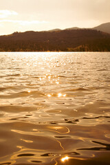 sunset on the lake