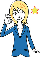 ビジネスウーマンのポーズ