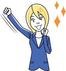 ビジネスウーマンのポーズ