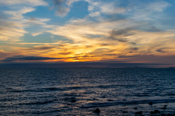 sunset over the sea