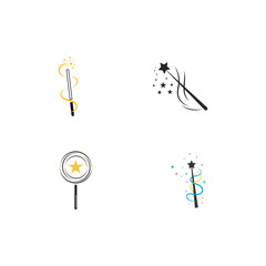 magic wand icon with vector illustration template - obrazy, fototapety, plakaty