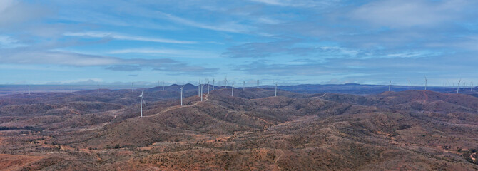 A wind farm in the far outback of New South Wales, Australia.