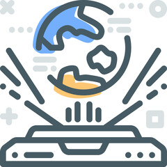 Hologram Dual Tone icon vector design and illustration template