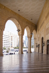 Fototapeta na wymiar Beautiful view from the terrace of the Muhammad Al-Amin Mosque to the center of Beirut, Lebanon