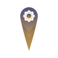 sun location logo gradient design template icon element