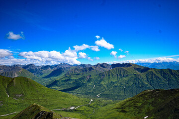 mountain landscape with blue sky