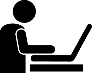 Office Working icon in trendy flat style isolated on background..eps