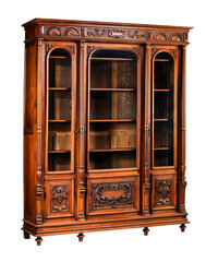 China cabinet dishes hutch with clipping path.