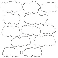 Icon set cloud weather. Web design elements. Vector illustration. stock image. 