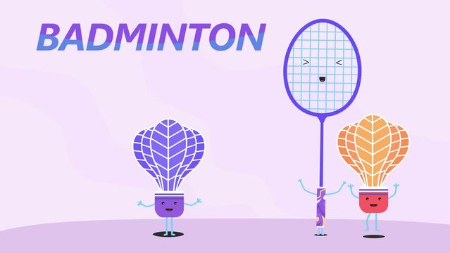 Badminton, sports with rackets and shuttlecock