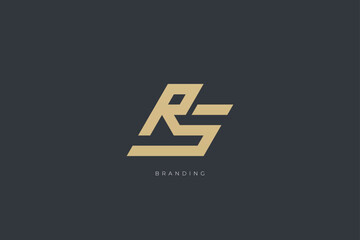 RS Letter R Combination Monogram Logo