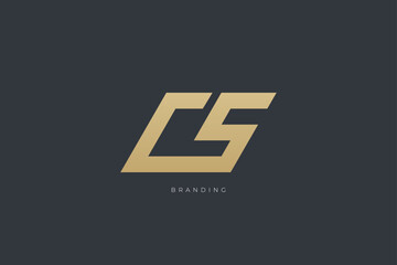 CS Letter C Combination Monogram Logo