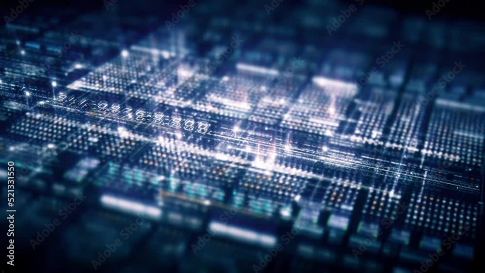 Leinwandbilder Futuristic hi-tech user interface head up display elements with digital data information display for background computer desktop screen