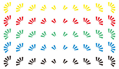 5 color accent icon set