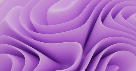 Abstract background using a smooth purple fold pattern which is the result of a 4K size 3d rendering