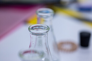 Scientist working Titration technique in the laboratory.