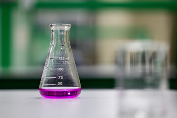 Scientist working Titration technique in the laboratory.