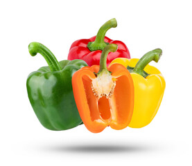 Peppers isolated on white