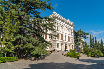 Fototapeta na wymiar View of Tbilisi State University, established 1918