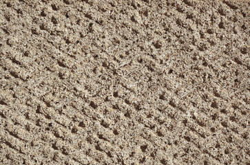 Sand and mud wall texture background. Home decor design using natural materials.