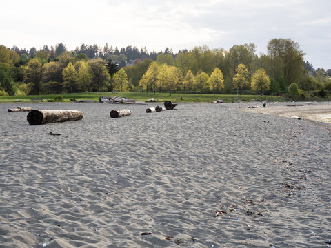 Scenic view at Jericho Beach in Kitsilano neighbourhood of Vancouver - BC, Canada
