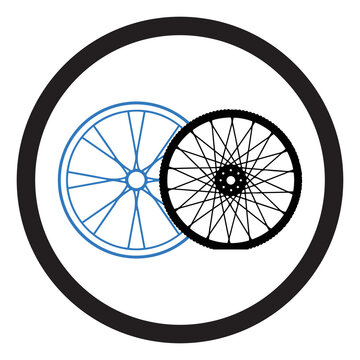 recommend clip art: Bicycle rims and spokes icon