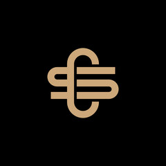 Initial logo in abstract style