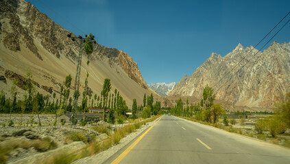 Naklejka premium The most famous Passu Cones Mountain in Northern Pakistan
