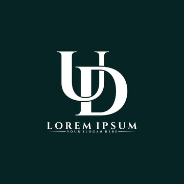 Letter UD luxury logo design vector