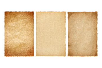 Vintage brown paper background  Isolated on white backgroun with clipping path include for design usage purpose.