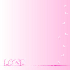pink valentine background with hearts