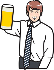 ビールで乾杯！