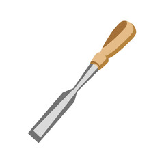 Chisel tool vector illustration. chisel on white background