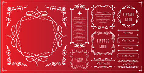 マスタ高級感のあるカードデザイン。アンティークな装飾デザイン。エレガントな縁の模様。