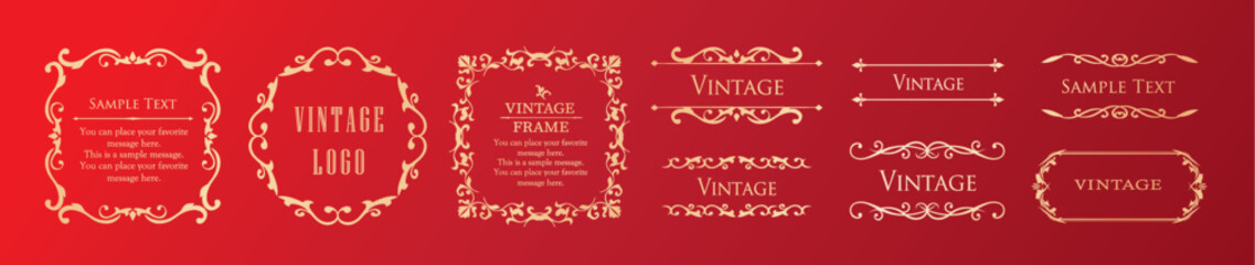 マスタ高級感のあるカードデザイン。アンティークな装飾デザイン。エレガントな縁の模様。