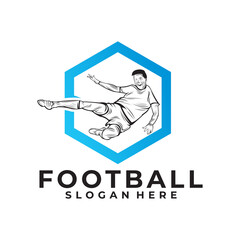 football logo vector design silhouette