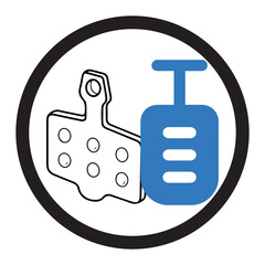 Brakes disc or hydraulic pads icon