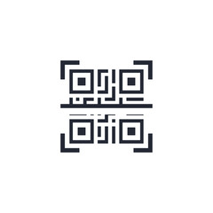 Vector sign of the barcode symbol is isolated on a white background. barcode icon color editable.