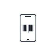 Vector sign of the barcode symbol is isolated on a white background. barcode icon color editable.