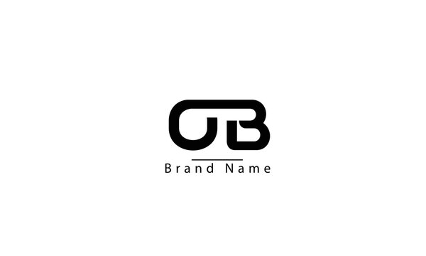 OB BO O B abstract vector logo monogram template